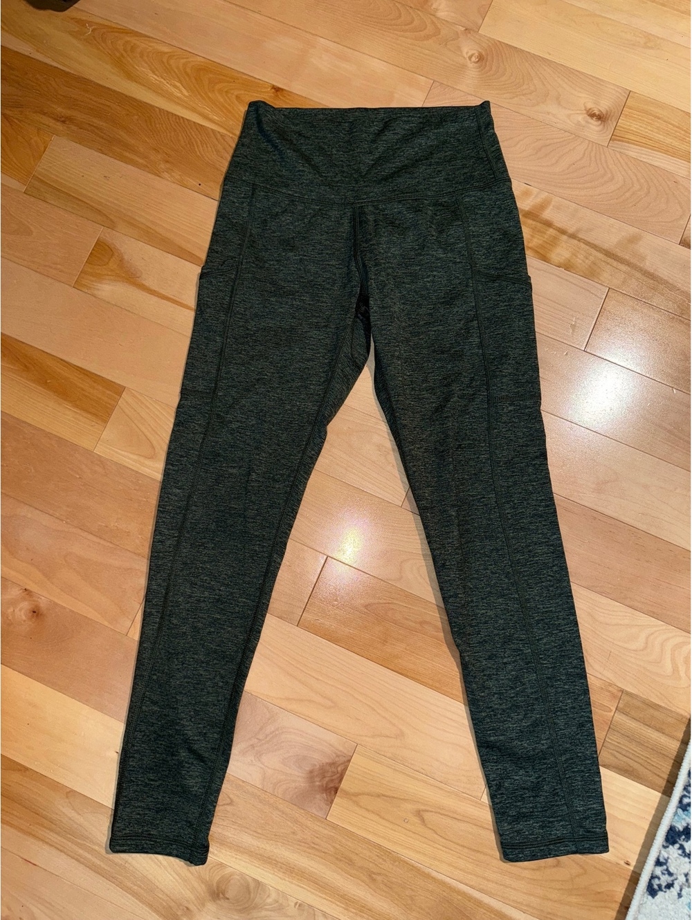Aerie Women's Dark Green Heather High Waist Leggings - Activewear, Athleisure, S
